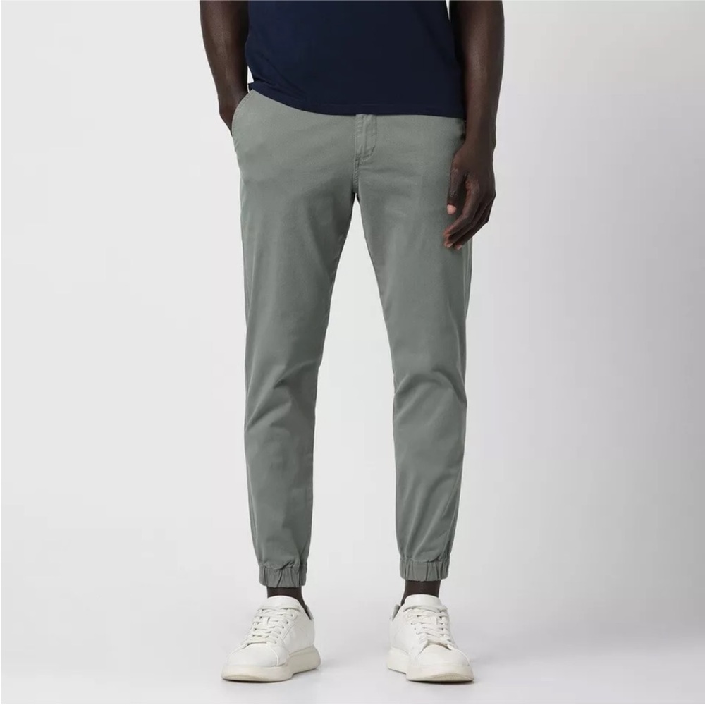 Bearbottom Stretch Jogger Mens M Gray Casual Chino Pants Elastic Waist